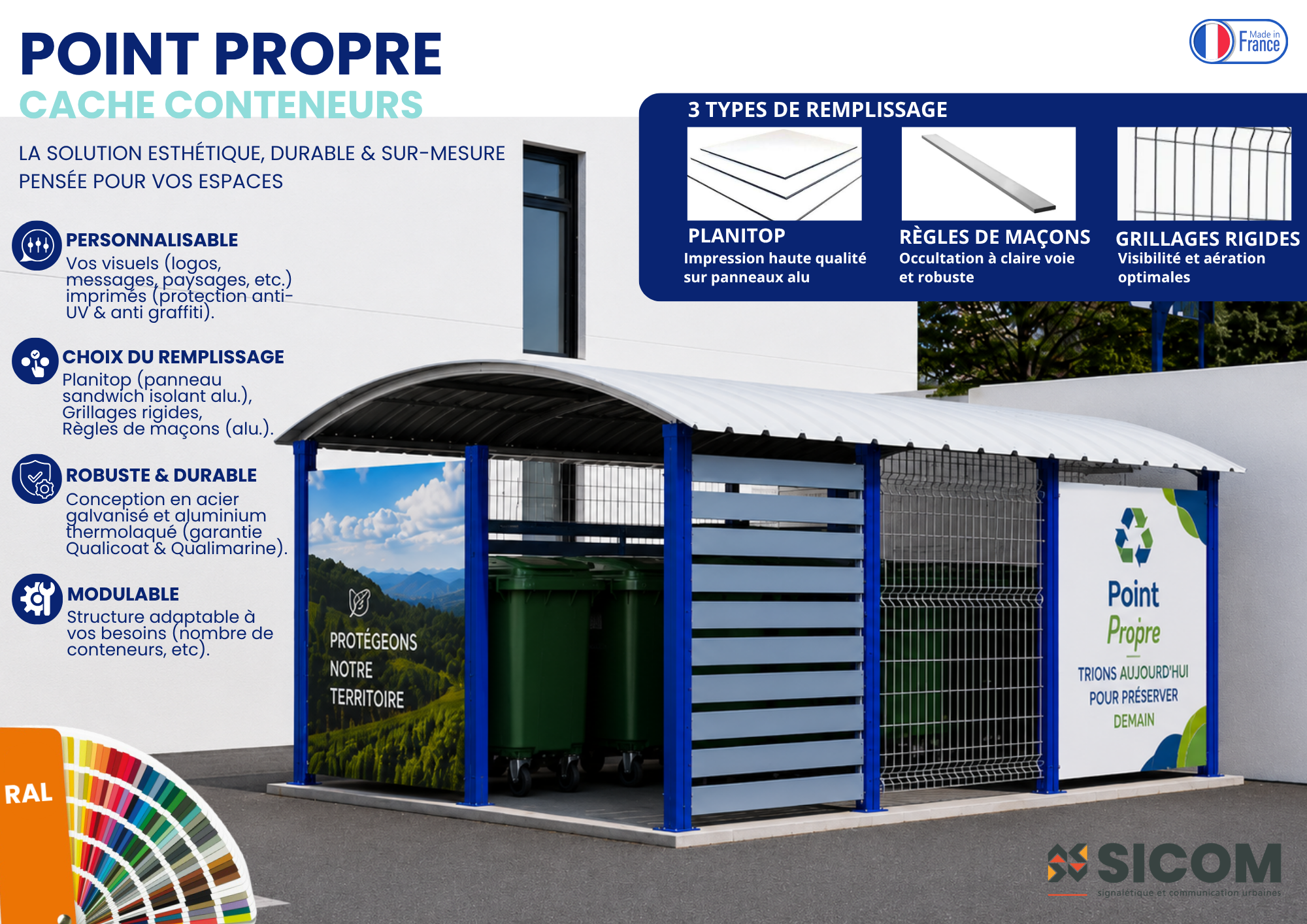 SICOM Abris collectivités point propre